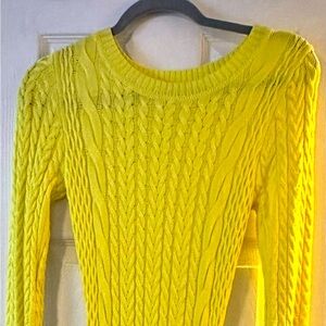 Bright Yellow Knit Dress.